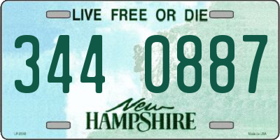 NH license plate 3440887
