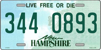 NH license plate 3440893