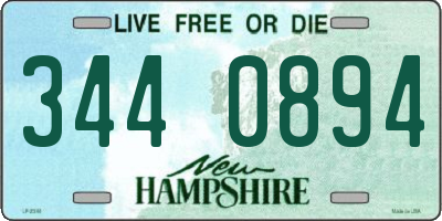 NH license plate 3440894