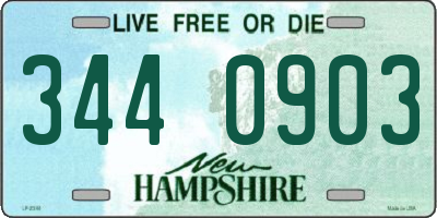 NH license plate 3440903