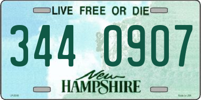 NH license plate 3440907