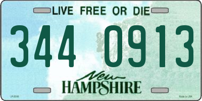 NH license plate 3440913