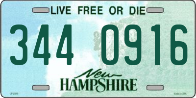 NH license plate 3440916