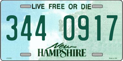 NH license plate 3440917