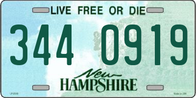 NH license plate 3440919