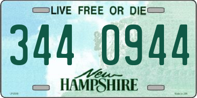 NH license plate 3440944
