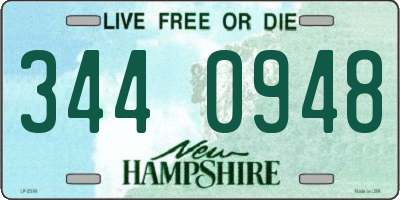 NH license plate 3440948
