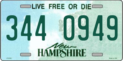 NH license plate 3440949