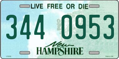 NH license plate 3440953