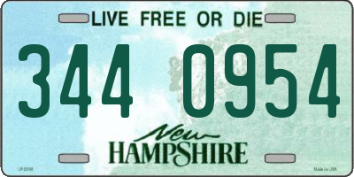 NH license plate 3440954