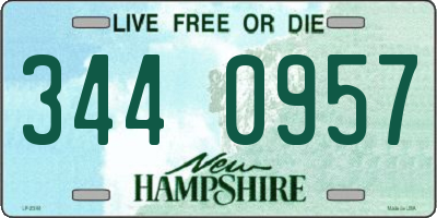 NH license plate 3440957