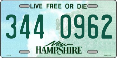 NH license plate 3440962