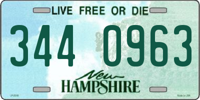 NH license plate 3440963