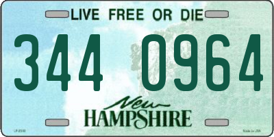 NH license plate 3440964