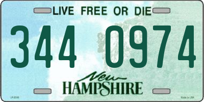 NH license plate 3440974