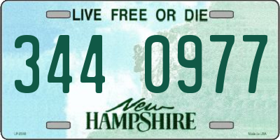 NH license plate 3440977