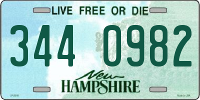 NH license plate 3440982