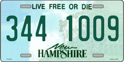 NH license plate 3441009