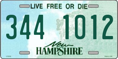 NH license plate 3441012