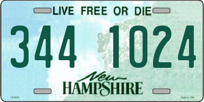NH license plate 3441024