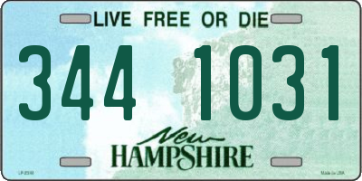 NH license plate 3441031