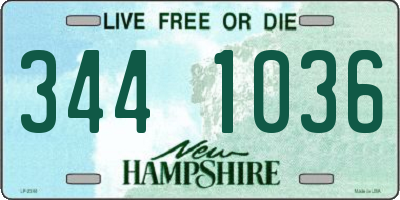 NH license plate 3441036