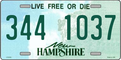 NH license plate 3441037