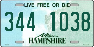 NH license plate 3441038
