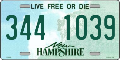 NH license plate 3441039