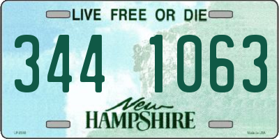 NH license plate 3441063