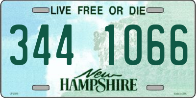 NH license plate 3441066