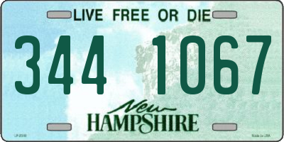 NH license plate 3441067