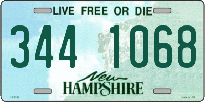 NH license plate 3441068