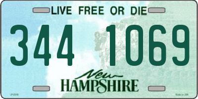 NH license plate 3441069