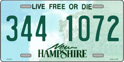 NH license plate 3441072