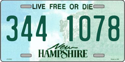 NH license plate 3441078