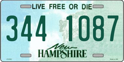 NH license plate 3441087