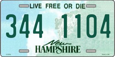 NH license plate 3441104