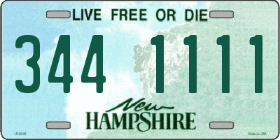 NH license plate 3441111