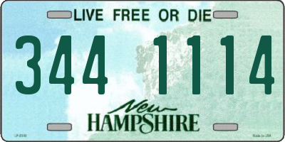 NH license plate 3441114
