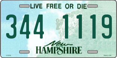 NH license plate 3441119