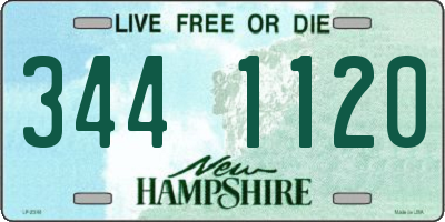 NH license plate 3441120