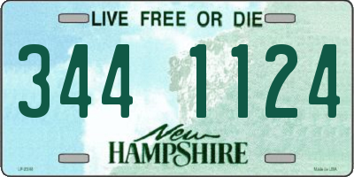 NH license plate 3441124