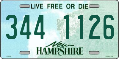 NH license plate 3441126