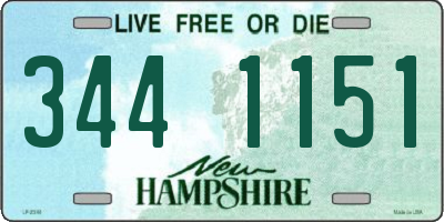 NH license plate 3441151