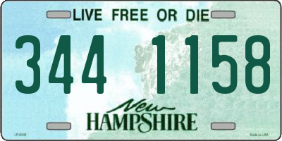 NH license plate 3441158