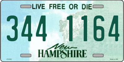 NH license plate 3441164