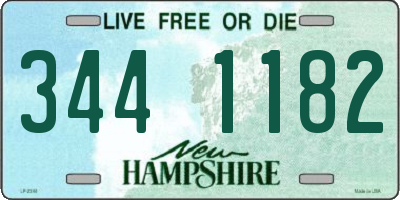 NH license plate 3441182