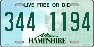 NH license plate 3441194