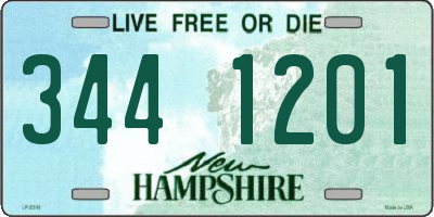 NH license plate 3441201